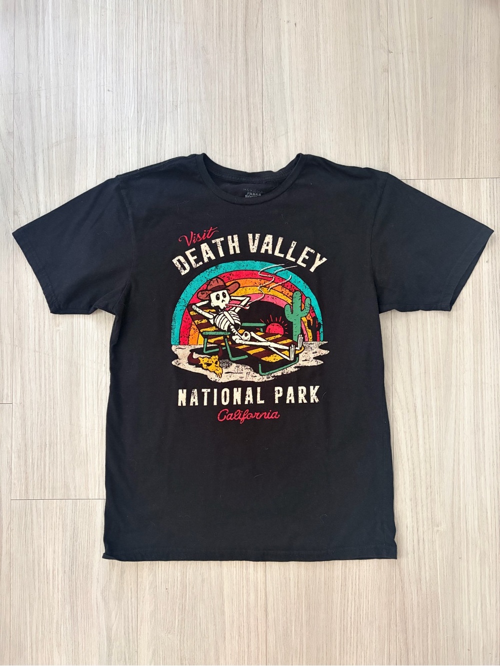 100% Cotton Death Valley National Park Graphic Tee - Black, Size L